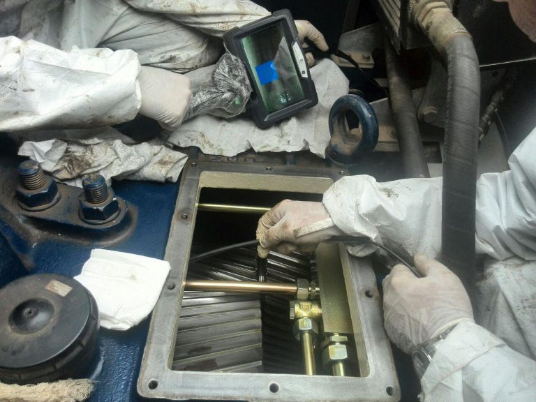 Gearbox endoscopy and UT of alluring with cooperation of Vestas Italy
